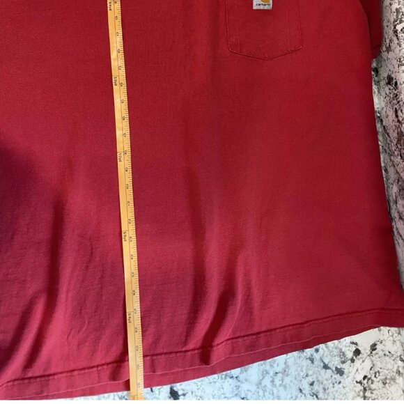CARHARTT Original Fit Mens Short Sleeve Crew Neck Pocket Tee Shirt Size XL Faded - Picture 8 of 8